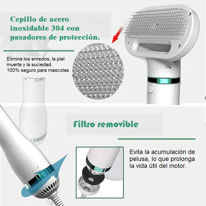 CepilloSec Calm – Peina y seca a tu mascota sin estrés